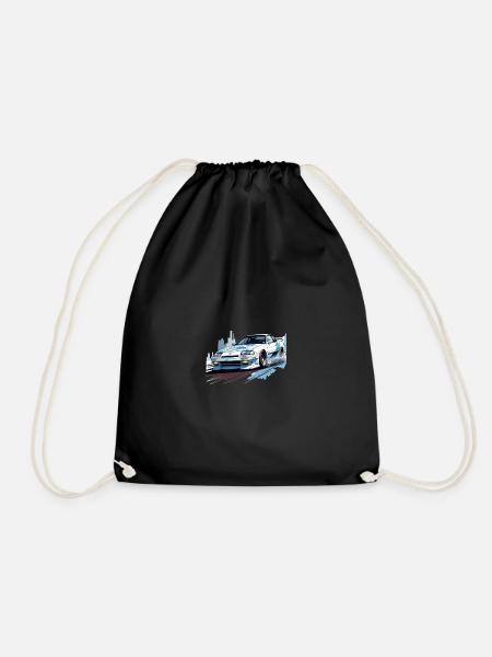 JDM Japan Motorsport Tuning Car 90s T-Shirt AI Gen - Drawstring Bag - black