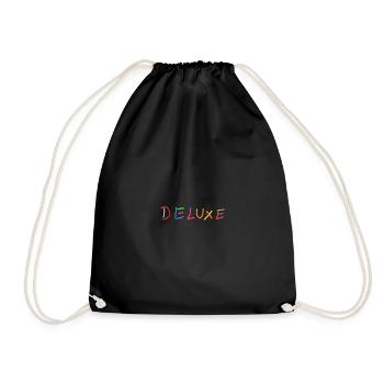 Deluxe Rainbow Lettering - Drawstring Bag - black - Front