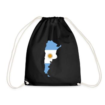 Argentina - Drawstring Bag - black - Front