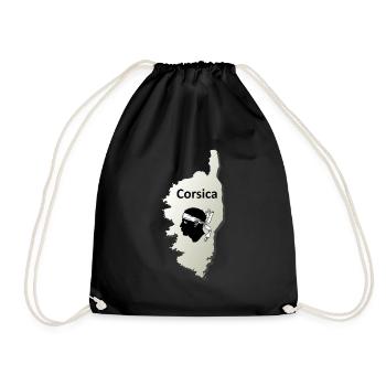 Corsica Insel in Frankreich Korsika - Turnbeutel - Schwarz - Vorne