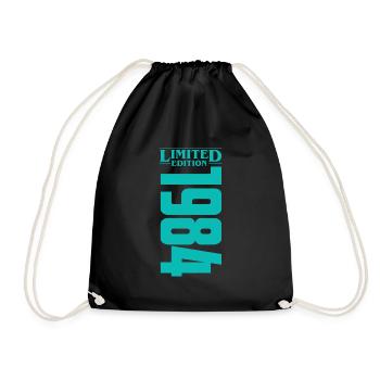 1984 Birthday design - Drawstring Bag - black - Front