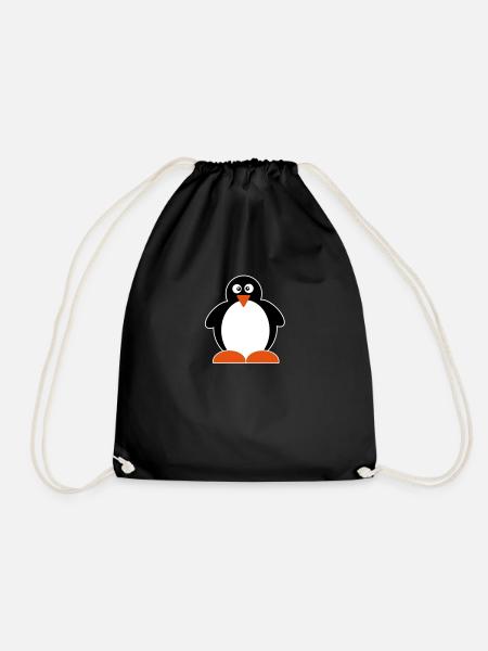 Pinguin - Turnbeutel - Schwarz