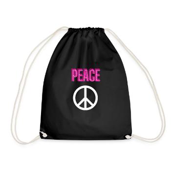 Peace - Splice - Front only - Drawstring Bag - black - Front