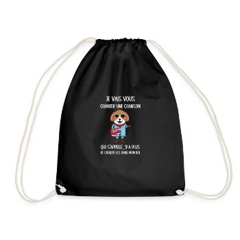 y a plus de croquettes dans mon bol - Sac de sport léger - noir - Devant