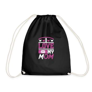 J’aime ma mère - Cadeaux de la fête des mères - Sac de sport léger - noir - Devant