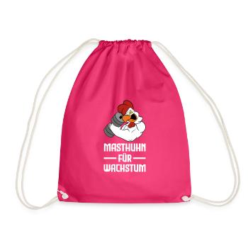 Masthuhn für Wachstum Bodybuilding - Turnbeutel - Fuchsia - Vorne