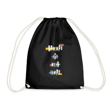 Techno Uptempo Rave Tekk Music Celebrations - Drawstring Bag - black - Front