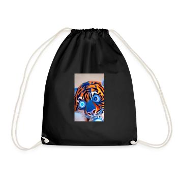 Psychedelic tiger - Drawstring Bag - black - Front