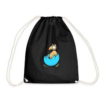 Easter Llama - Drawstring Bag - black - Front