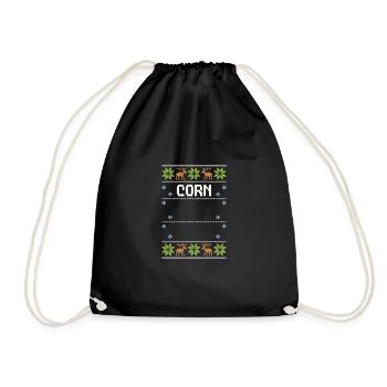 Corn - Ugly Christmas - Drawstring Bag - black - Front