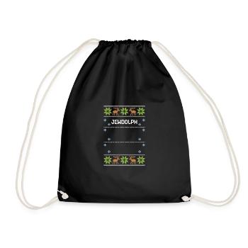 Jewdolph - Ugly Christmas - Drawstring Bag - black - Front
