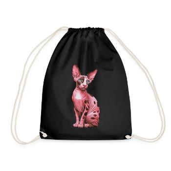 Chat Sphynx pour les amoureux des chats - Sac de sport léger - noir - Devant