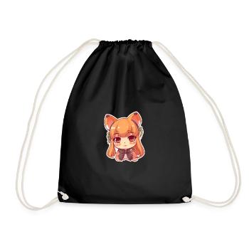 Chienne japonaise Shiba Inu, fille en portrait - Sac de sport léger - noir - Devant