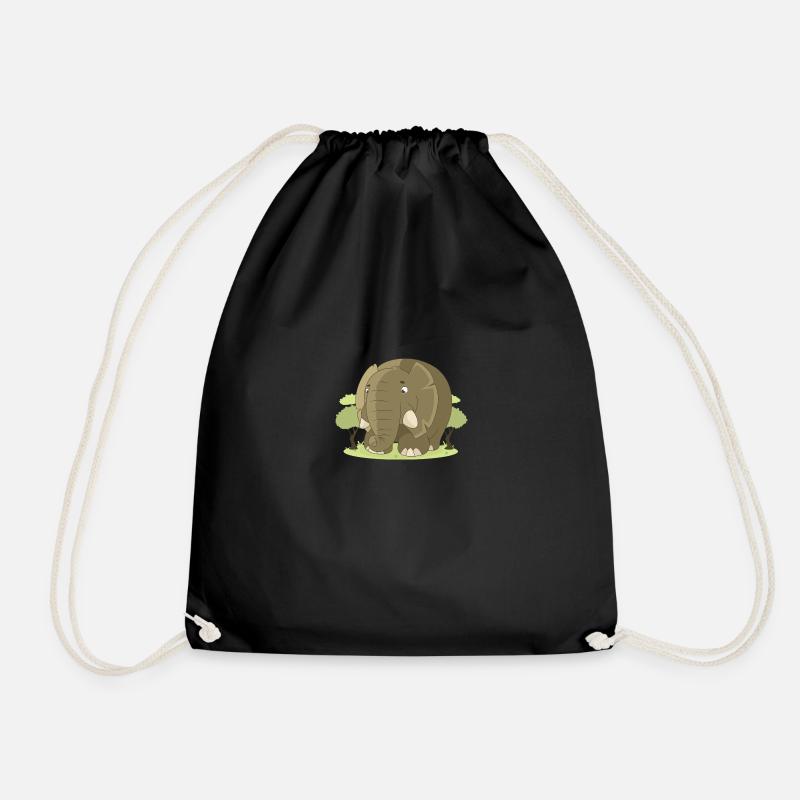 éléphant - Sac de sport léger - noir
