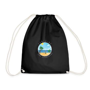 sunshine and - Drawstring Bag - black - Front