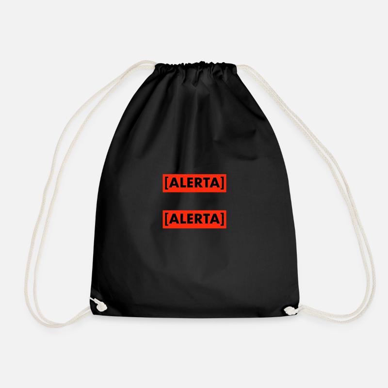 Alerta - Drawstring Bag - black