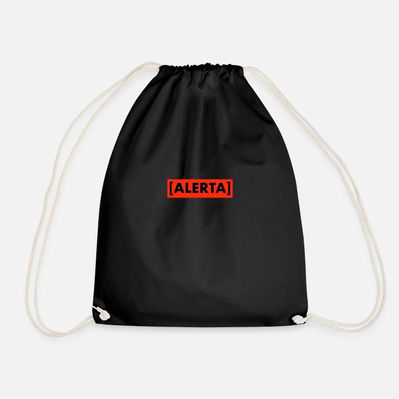 Alerta - Drawstring Bag - black