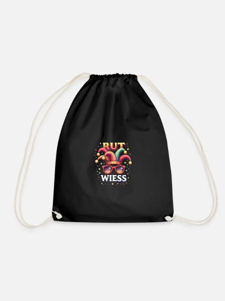 Köln Rut und Wiess - Karneval Outfit - Turnbeutel - Schwarz