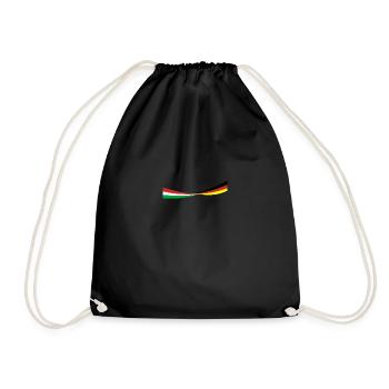 Italien - Deutschland - Schmal - Banner Sport Flag - Turnbeutel - Schwarz - Vorne