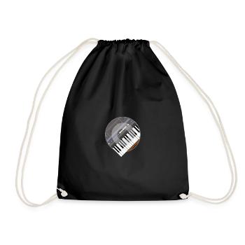 electro synth - Drawstring Bag - black - Front