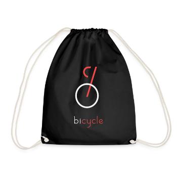 Bicycle Bicycle Wheel - Drawstring Bag - black - Front