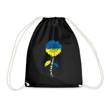 Je suis aux côtés de l’Ukraine Sunflower Peace - Sac de sport léger - noir - Devant