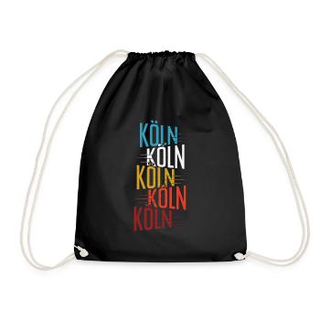 KölnKölnKöln - Turnbeutel - Schwarz - Vorne