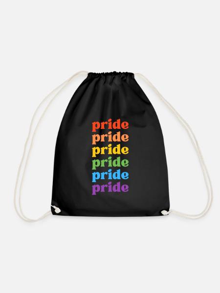 PRIDE - Drawstring Bag - black