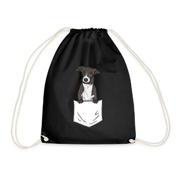 Italian Greyhound Greyhound Dogs - Drawstring Bag - black - Front