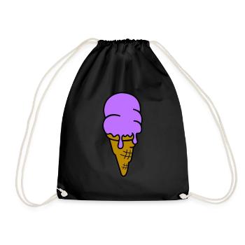 ice - Drawstring Bag - black - Front