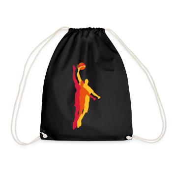 Joueurs de basket avec un ballon de basket - Sac de sport léger - noir - Devant