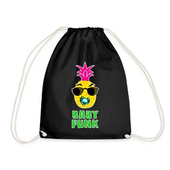 Baby Punk Ananas cool - Turnbeutel - Schwarz - Vorne