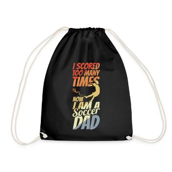 Fußball Dad - Turnbeutel - Schwarz - Vorne