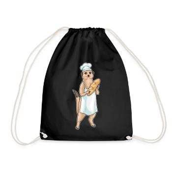 Boulanger Suricate Pâtisserie de pain - Sac de sport léger - noir - Devant