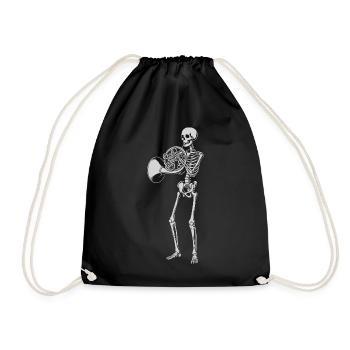 Skeleton Brass Serenade - Drawstring Bag - black - Front