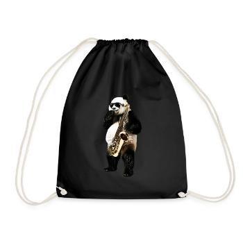 Panda Saxophone - Sac de sport léger - noir - Devant