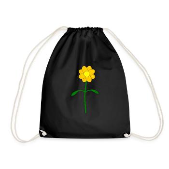 Fleur jaune beurre - Sac de sport léger - noir - Devant