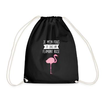 Je M’en Fous Je Suis Un Flamant Rose - Sac de sport léger - noir - Devant