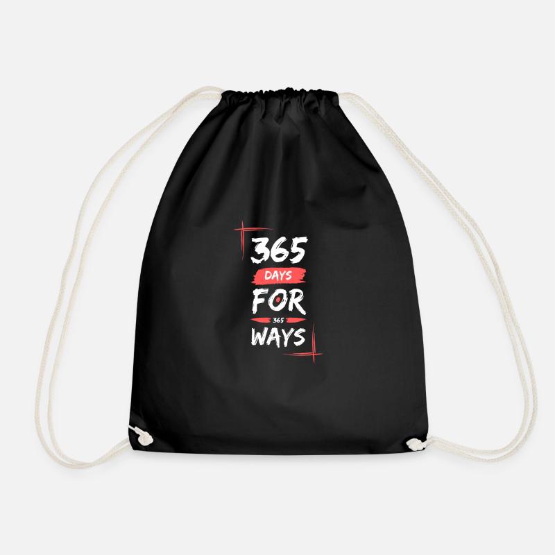 365 days for 365 ways - Turnbeutel - Schwarz