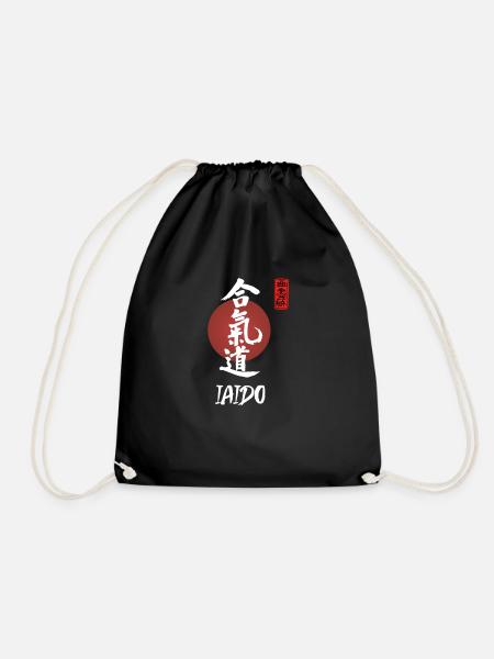 Iaido Japanese Warrior Text Shirt - Sac de sport léger - noir