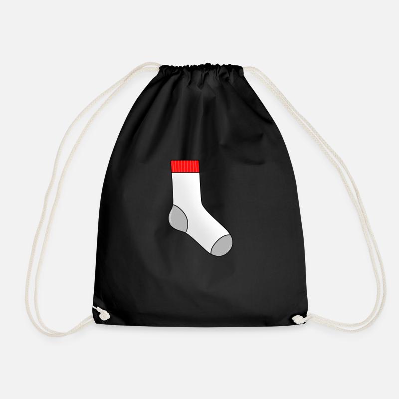 sock - Drawstring Bag - black
