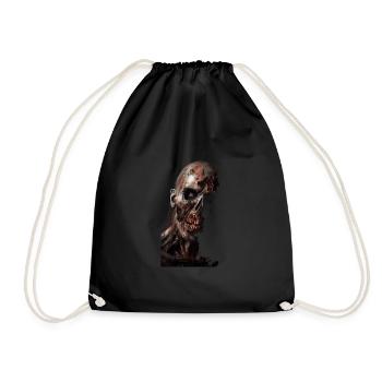 Zombie Teddy Halloween Horror Monster Blood - Drawstring Bag - black - Front