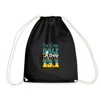 Motif marathon pour coureurs et joggeurs - Sac de sport léger - noir - Devant