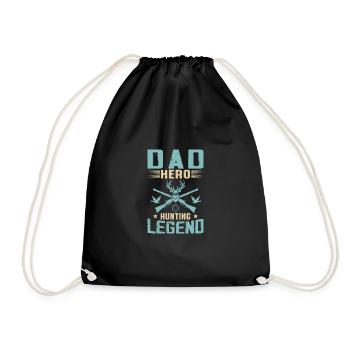 Papa Légende de la chasse aux héros - Sac de sport léger - noir - Devant