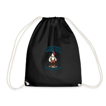 You're Either A Smart Fella Or A Fart Smella - Drawstring Bag - black - Front