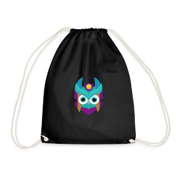 Samurai Owl - Drawstring Bag - black - Front