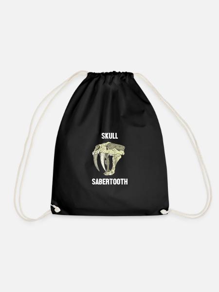 Säbelzahntiger - Turnbeutel - Schwarz