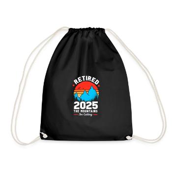 Retirement 2025 Pensioner Pension Pensioner - Drawstring Bag - black - Front