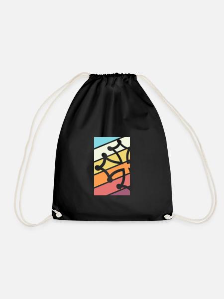 Cross Occitan Colors, Fibonacci. - Drawstring Bag - black