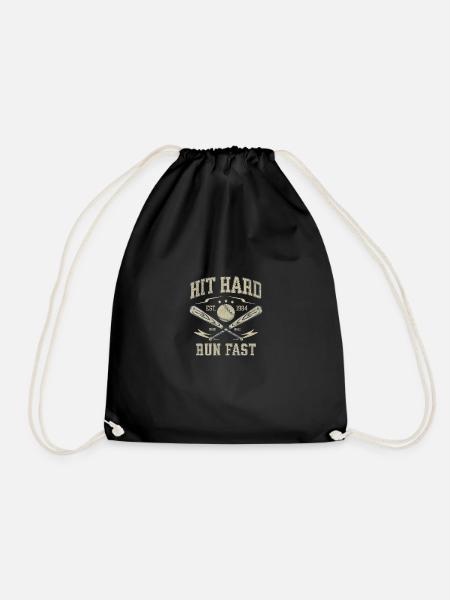 HIT HARD RUN FAST - Turnbeutel - Schwarz